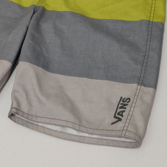 Vans Swim / Board Short Unlined Green / Grey Color Men's Size 30 - Picture 3 of 8